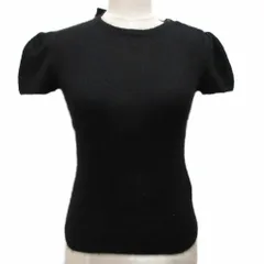 ラルフローレン RALPH LAUREN タグ付き アンゴラニット セーター 半袖 起毛 L 黒 ブラック ■IBO91