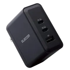 【送料無料】エレコム 充電器 100W 3ポート USB PD対応 急速充電器 3台同時充電 折りたたみ式プラグ PSE技術基準適合 ブラック ACDC-PD65100BK