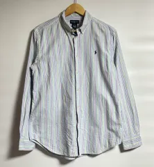 ユニセックス POLO RALPH LAUREN(ポロラルフローレン) ブルー ポニー ストライプ シャツ XL