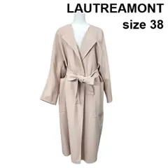 ◇ ロートレアモン LAUTREAMONT スプリングコート アウター 長袖 ロング丈 オープンスタイル ライトピンク 綿 38 M～L レディース S6C777のサムネイル