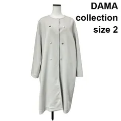 ◇ ダーマコレクション DAMA collection コート アウター 長袖 ロング丈 ノーカラー ライトグレー 2 M～L 9号～11号 レディース S6D010のサムネイル