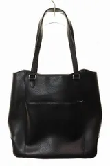 アニアリ aniary TOTES BAG BLACK 33-02000 エスフィルム レザー トート バッグ ブラック 【ブランド古着ベクトル】【中古】●▲■260226