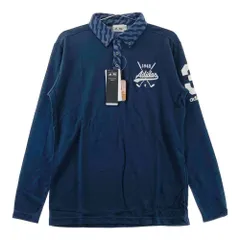 サイズ：M ADIDAS GOLF アディダスゴルフ  長袖ポロシャツ  ネイビー系 [240101659882] ゴルフウェア メンズ ストスト