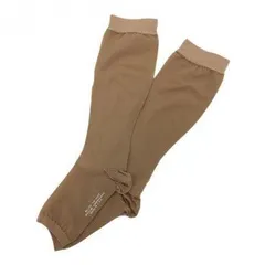 【訳あり 新品 長期在庫品】着圧ソックス むくみ 立ち仕事 看護師冷え 血行 医療用弾性ストッキング レックスフィット 薄手ハイソックス 爪先なし 中圧 Sサイズ ミディアムベージュ1051