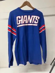 NFL TEAM APPAREL GIANTS ビッグロゴ 長袖Tシャツ ブルー M US古着