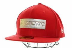 シュプリーム SUPREME × NEW ERA 16SS METALLIC BOX LOGO RED ニューエラ メタリック ボックス ロゴ キャップ レッド 赤 帽子 【ブランド古着ベクトル】【中古】☆AA★▲ 250517