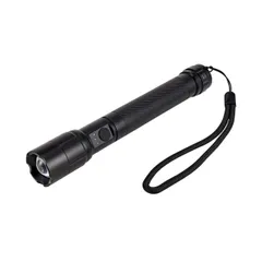 【送料無料】エルパ(ELPA) LED懐中電灯 防水 明るさ350ルーメン ハンドストラップ付き 電池式 電池残量表示 シルバー DOP-EP530