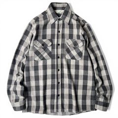 50S TOWNCRAFT オンブレチェックシャツ シャドーチェック 黒 グレー