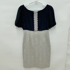 ワンピース Aimer Acret エメアクレット 9号 ブラック/グレー系 半袖