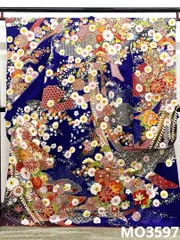 振袖 絞り 金彩 銀通し 辻ヶ花 身丈166cm 撥水加工済 MO3597