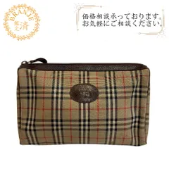 Burberrys バーバリーズ ヴィンテージ クラッチバッグ ノバチェック キャンバス ポーチ ブラウン ユニセックス