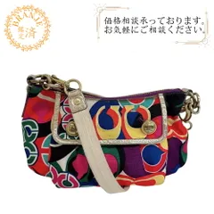 COACH コーチ 13834  2way ハンドバッグ シグネチャー  キャンバス ショルダーバッグ マルチカラー