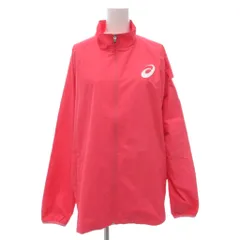 アシックス asics ウィンドブレーカー M ピンク 無地 スタンドカラー 長袖 /ML ■ECF003