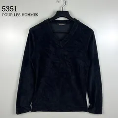 5351 POUR LES HOMME 00s y2k archive corduroy stretch L/S Tee 5351プールオム Vネック ストレッチ ロンT カットソー 平成 お兄系のサムネイル