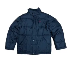 ポロ ラルフローレン ダウン 黒赤