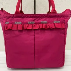 1307　LeSportsac　レスポートサック　 トートバッグ　スモールエブリガールトート　 ベリーラッフル　フリル　ピンク系　 ナイロン　軽量　レディース