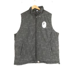 BAPE カモフラ 迷彩 ダウンベスト サイズL エイプ ベイプスタ - メルカリ