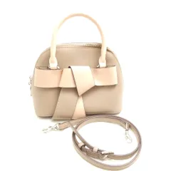美品 NATURAL BEAUTY BASIC ナチュラルビューティーベーシック ハンドバッグ ショルダーバッグ リボン ミニ ピンク レディース AD1677 のサムネイル
