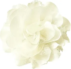 Electric Circus おしゃれ かわいい かっこいい 人気 プレゼント コサージュ 結婚式 卒業式 入学式 面接 冠婚葬祭 七五三 発表会 胸 飾り 卒園式 入園式 レディース アクセサリー 和装 着物 (オフホワイト,  10cm)