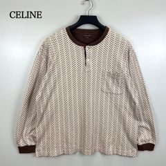 06M973◯ 90s CELINE マカダム オールドセリーヌ ヘンリーネック