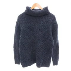 マリンフランセーズ LA MARINE FRANCAISE 美品 セーター ニット ウール 紺 ネイビー タートルネック 長袖 凹凸編み /IL ■ECF003のサムネイル