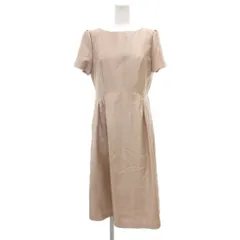 エニィスィス エニシス anySiS タグ付き ワンピース ロング丈 2 ベージュ系 ボートネック 半袖 ウエストタック /SC ■ECF003