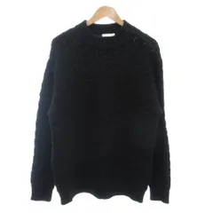ユナイテッドアローズ UNITED ARROWS ニット セーター ウール L 黒 ブラック 長袖 クルーネック 肩ボタン ECF003 /KR ■ECF003