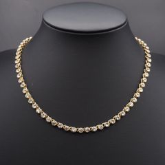 37ヴィンテージ DORLAN ゴールド クリスタル装飾 ネックレス - メルカリ
