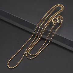 S481 ヴィンテージ 925 ITALY刻印 ネックレス カットボールチェーン ゴールドカラー デザイン シルバー