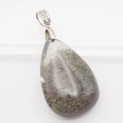 S994 ガーデンクォーツ 庭園水晶 S925刻印 ペンダント トップ ダイヤモンド風 デザイン シルバー チャーム ヘッド