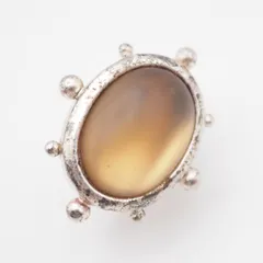 S927 イヤリング 片耳のみ 天然石風 デザイン シルバーカラー コスチュームジュエリー