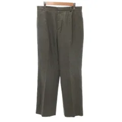 アクアスキュータム AQUASCUTUM パンツ スラックス 絹 シルク混 15 グレー 無地 タック入り フルレングス ECG003 /KR ■ECG003