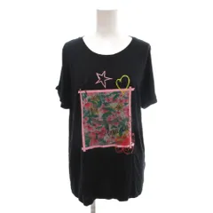 アルマーニ ジュニア ARMANI Jr Tシャツ 14A 黒 ブラック グラフィックプリント ラウンドネック 半袖 ECG003 /KR ■ECG003