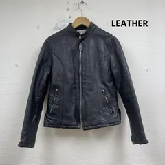 古着 LEATHER シングル ライダース ジャケット メンズ L ISItems【USED】【古着】【中古】50156321