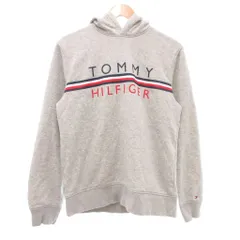 トミーヒルフィガー TOMMY HILFIGER パーカー フーディー M グレー フード付き 長袖 ロゴプリント /NU ■ECG003