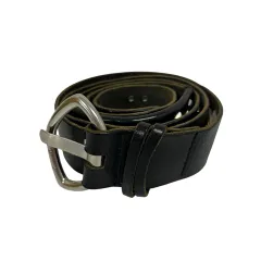 ディーゼル DIESEL ベルト スタッズ 金具 総柄 レザー シルバー 茶 ブラウン