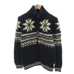 スコッチ&ソーダ SCOTCH & SODA ニットジャケット カウチン ジップアップ S 紺 ネイビー 白 ホワイト /YJ ■ECG003のサムネイル