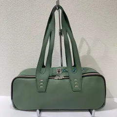 ◉A VACATION◉アヴァケーション　HAPPY KEY(ハッピーキー)　ダブルジップ　ワンショルダーバッグ　ミニボストンバッグ　レザー　グリーン　カーキ　緑　保存袋付き