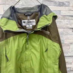 Columbia コロンビア ロゴ刺繍ナイロンジャケット マウンテンパーカー TITANIUM グレー カーキ L