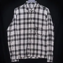 MASTERMIND スカルガーゼチェック長袖シャツ Sサイズ ベージュ MU-SH04-30のサムネイル