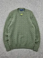 ポロラルフローレン カシミア ケーブル ニット セーター ( L ) / 11696