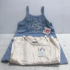 ★【在庫処分価格】子供服 ワンピース 女の子 花柄 110㎝ 2点 まとめ売り キャミワンピ 日本製 ガールズ 経年保管品 現状品	☆C4-205	J