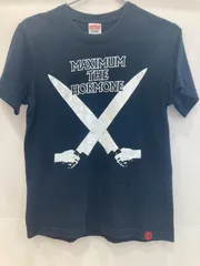 マキシマム ザ ホルモン 包丁＆上原菩薩Ｔシャツ マイナーチェンジ モデル ブラック 2009 サイズ S バンT ロック パンク MAXIMUM THE HORMONE MTH 腹ペコ 【Z0912-001】▽217