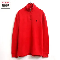 00s RALPH LAUREN ハーフジップ プルオーバー コットン ニットセーター メンズ 表記Sサイズのサムネイル