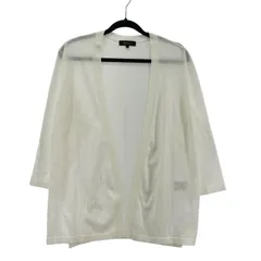 Reflect リフレクト 七分袖 サマーニットカーディガン size11/ホワイト