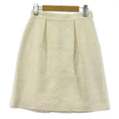 美品 LAISSE PASSE レッセパッセ タグ付き ツイード タックスカート size38/アイボリーのサムネイル