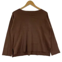 OPAQUE.CLIP オペーク ドット クリップ ボートネックニット sizeM/ブラウン