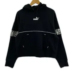 PUMA プーマ 裏起毛 プルオーバーパーカー sizeL/ブラック