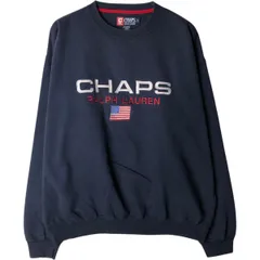 古着 ラルフローレン Ralph Lauren CHAPS チャップス 星条旗柄 ロゴスウェットシャツ トレーナー メンズXL相当/eaa630524