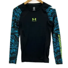 UNDER ARMOUR アンダーアーマー トレーニングカットソー sizeS/ブラック×ライトブルー
